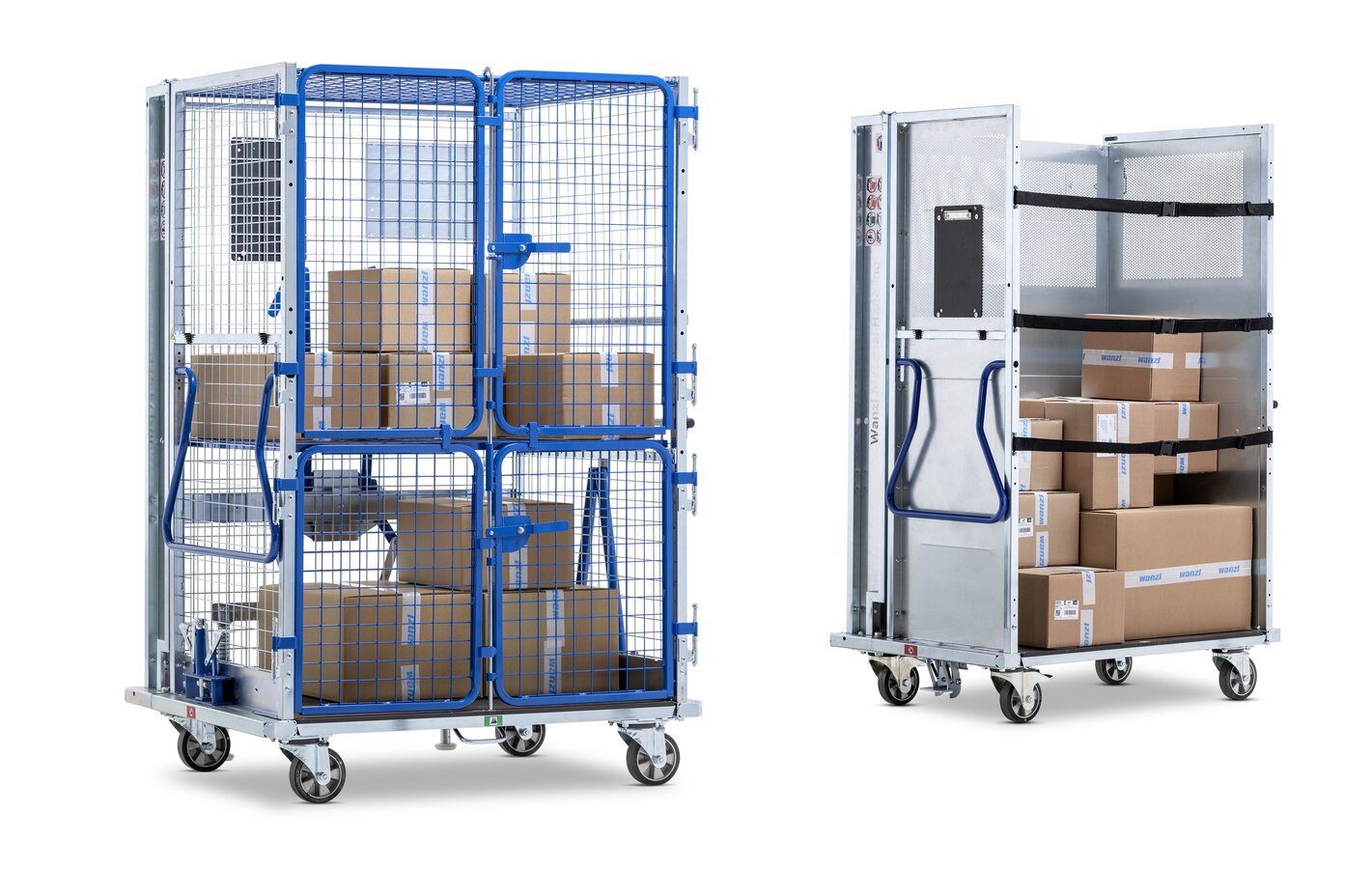 Versatile package roll containers from Wanzl Wanzl